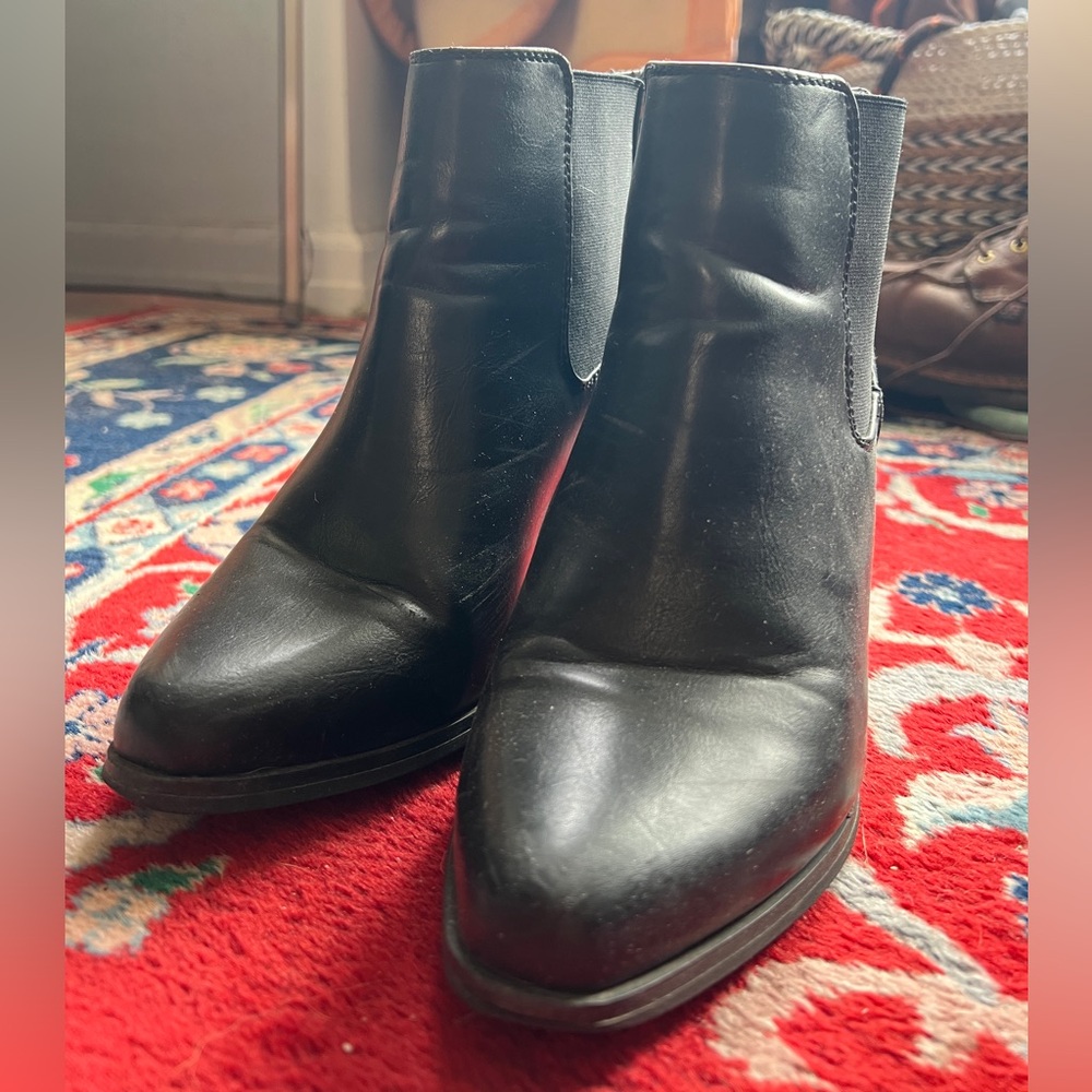 Black Leather Ankle Boots
